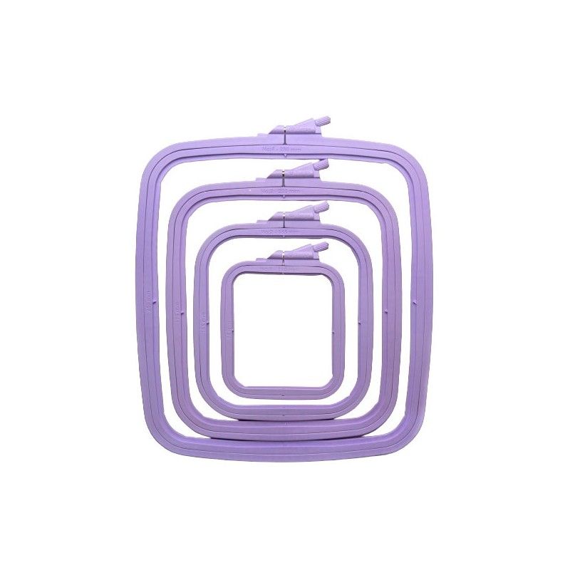 Rechteckiger Stickring - Lila