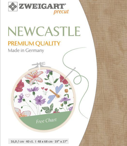Zweigart Leinen Newcastle 40ct milchkaffee - 3009