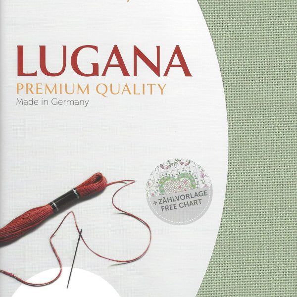 Zweigart Zählstoff Lugana 25ct moosgrün - 618 Zweigart Zählstoff Lugana 25ct moosgrün - 618