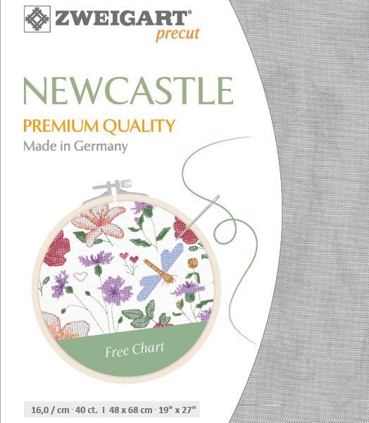 Zweigart Leinen Newcastle 40ct grau - 7729