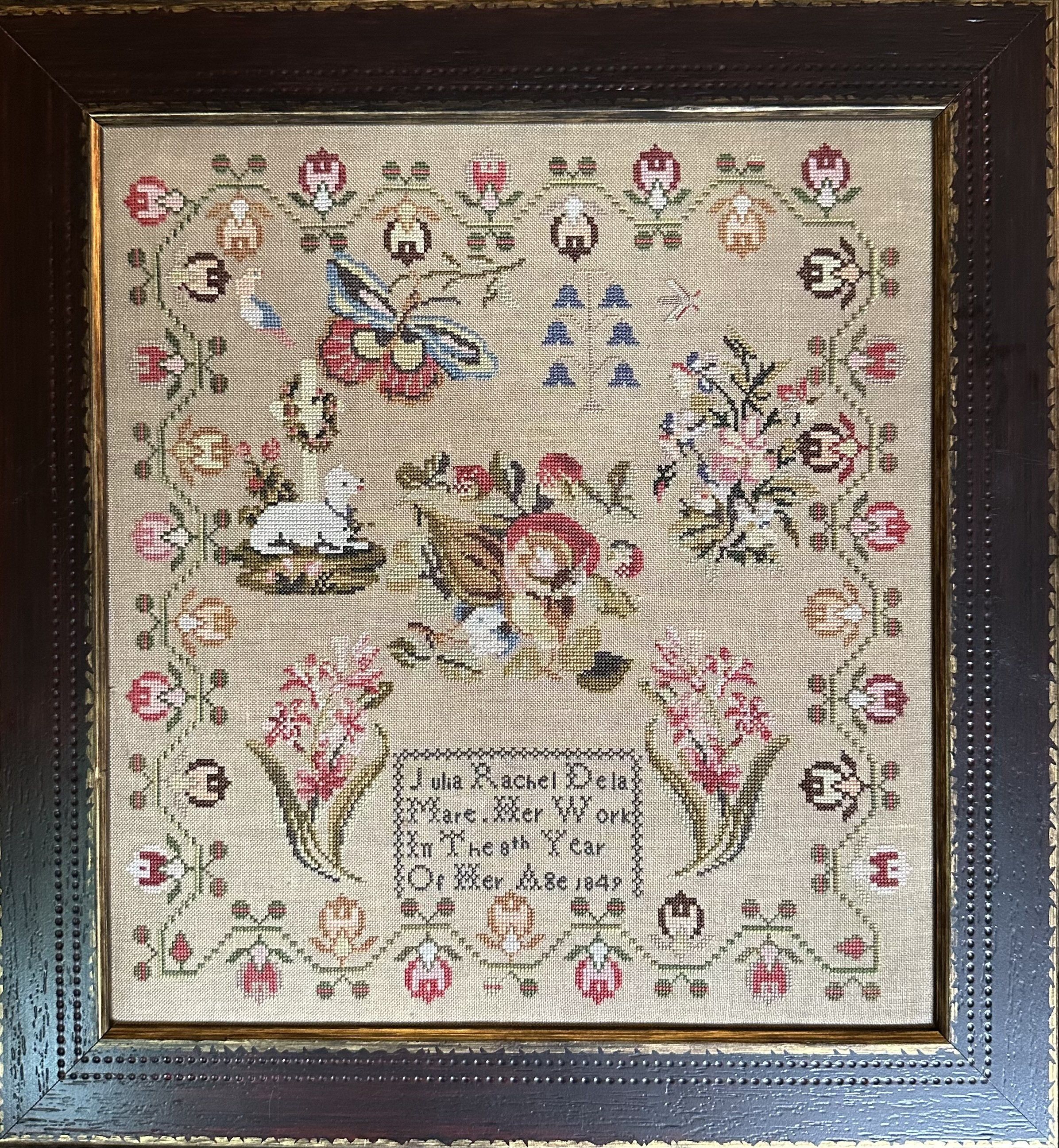 Cross Stitch Antiques Julia Rachel De La Mare 1849