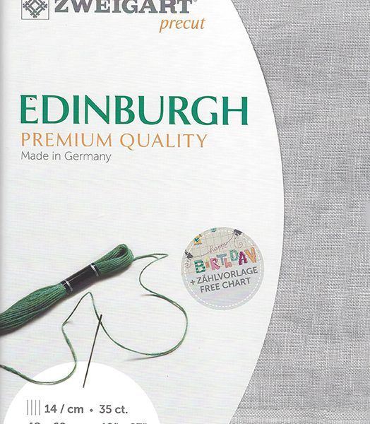 Zweigart Leinen Edinburgh Vintage 36ct grau - 7729